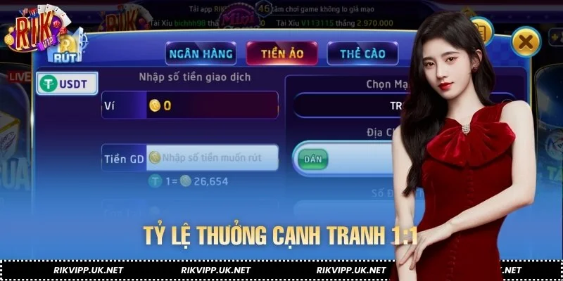 Cơ chế đổi thưởng 1:1 giúp người chơi tối ưu hóa lợi nhuận